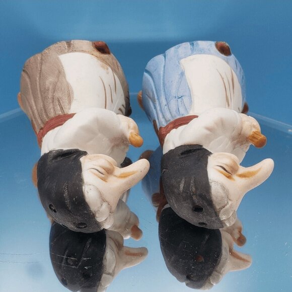 Kitchen Witch Salt & Pepper Shakers Baba Yaga Big Nose Babushka Hag Set 1970s - Picture 7 of 9